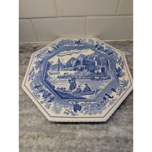 SPODE Blue Room Sutherland Collection Caramanian Octagon Plate